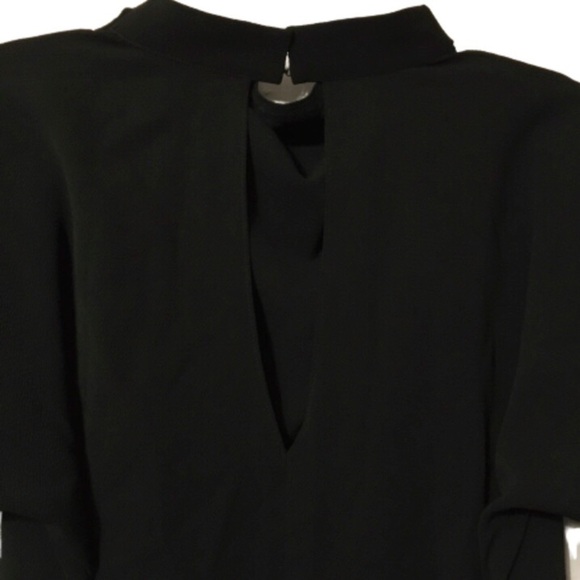 Ann Taylor Petite Mock Neck Tie Waist Tunic Black XXS NWT - Picture 6 of 9